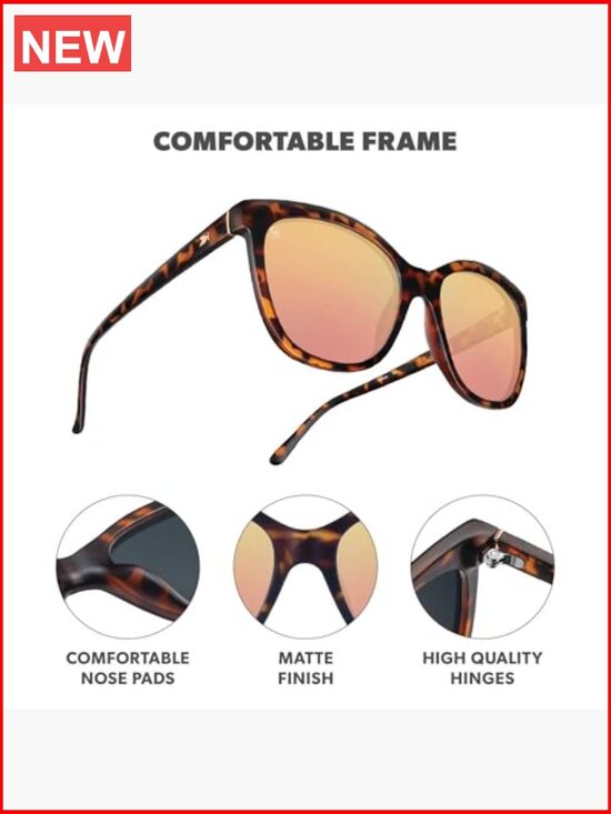 Polarized Cat Eye Sunglasses, UV400 Protection, Polycarbonate Frame, main image 4